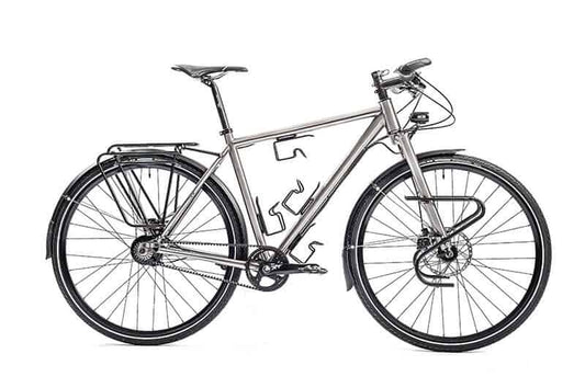 Beispielkonfiguration eines HILITE Tourenrads mit Rohloff-Nabe und Gates-Riemenantrieb; Ausstattung kann abweichen